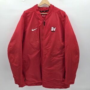 NIKE Bomber Jacket‎ Mens XL Red Downfill Full Zip Oversized Heavyweight Thick